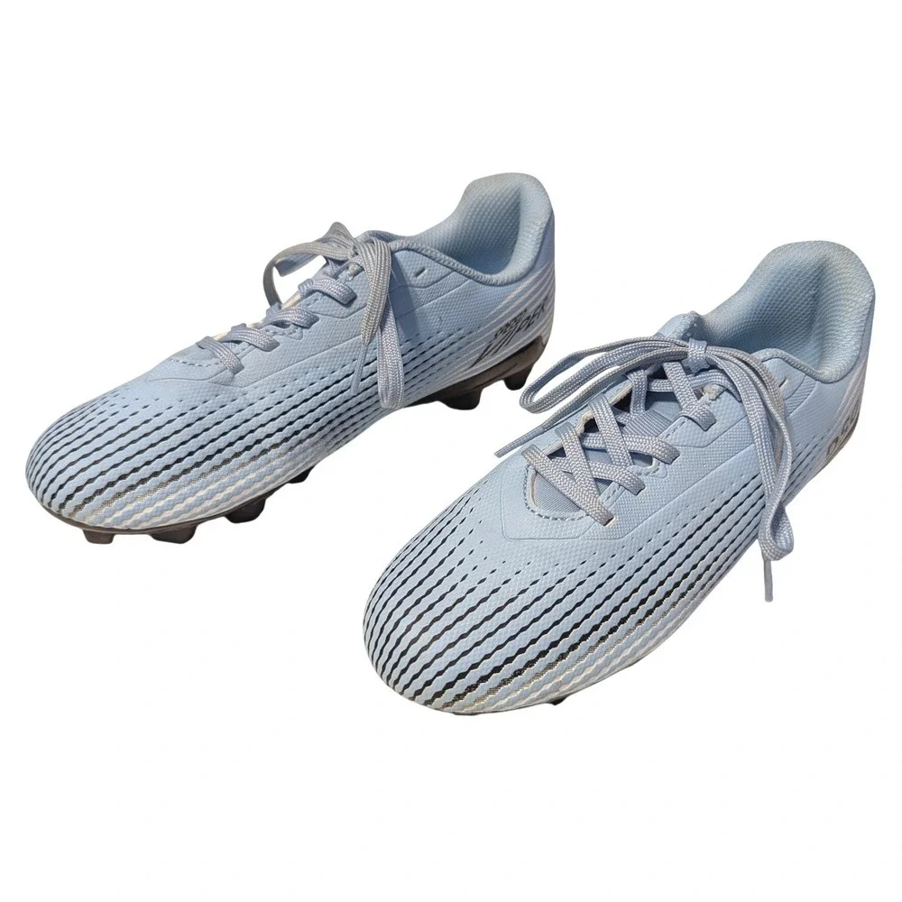 DSG Kids Size 3 Speed Viper Soccer Cleats Carolina Blue White DSG26YSC-CAR